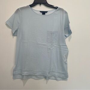 French Connection Light Blue Women's Blouse Medium